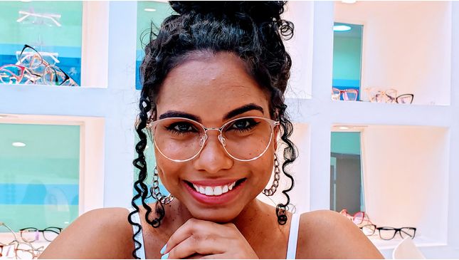 Armação Óculos Grau Feminino Diamante | Shopee Brasil